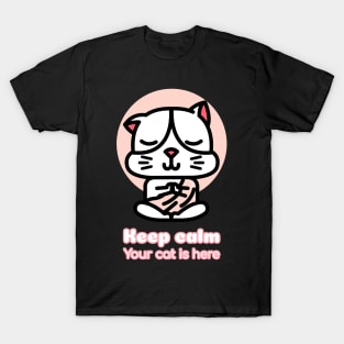 Cute and funny calm cat desing T-Shirt